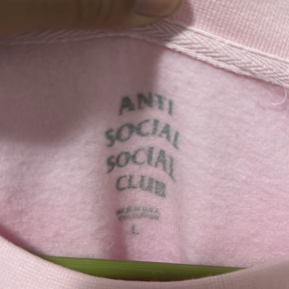 Unisex Anti social social club crewneck Pink - Picture 4 of 4